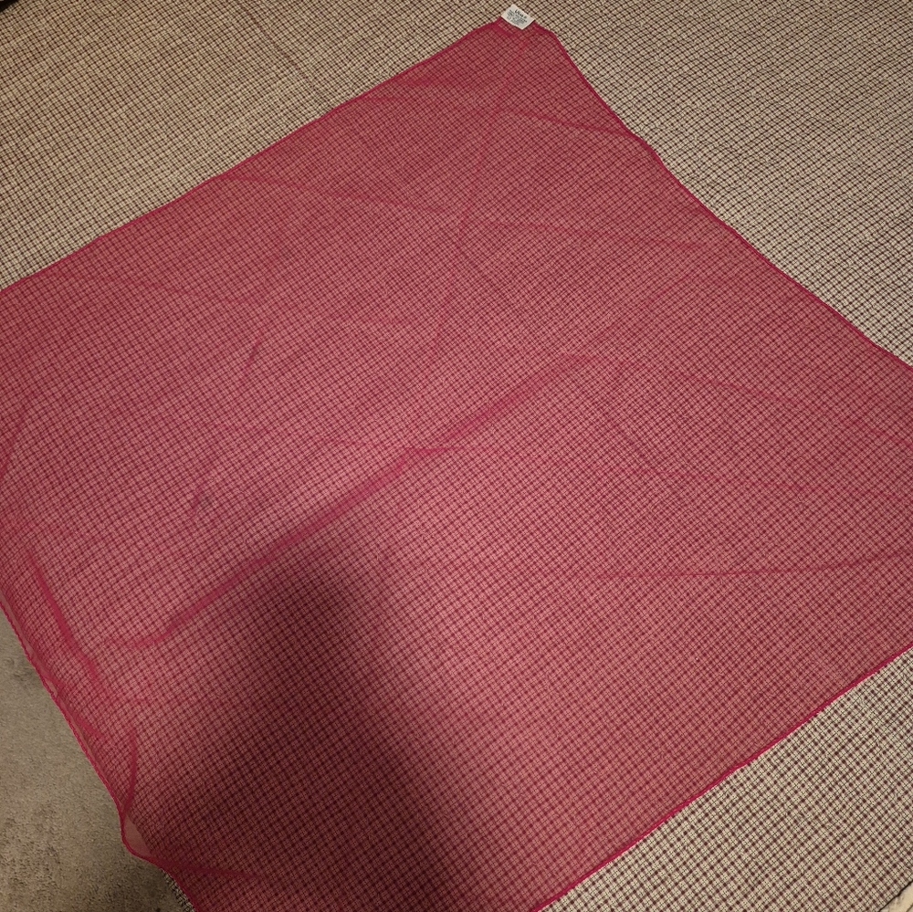Vintage VERA Sheer Red Scarf